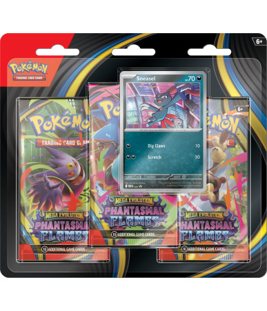 Pokemon TCG: Mega Evolution - Phantasmal Flames - 3 Pack Blister - Sneasel