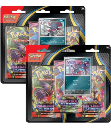 Pokemon TCG: Mega Evolution - Phantasmal Flames - 3-Pack Blister - Weavile/Sneasel