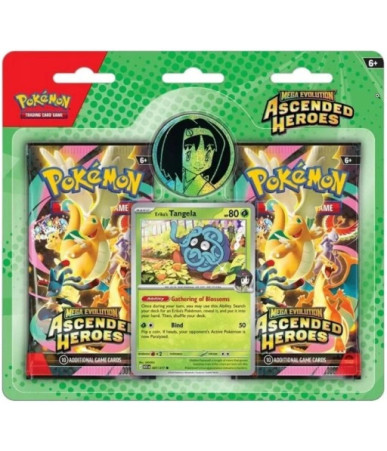 Pokemon TCG: Mega Evolution - Ascended Heroes - Trainer's 2-pack Blister Erika + Larry