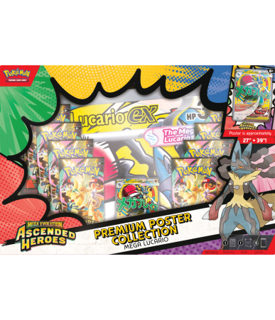 Pokemon TCG: Mega Evolution - Ascended Heroes - Premium Poster Collection - Lucario
