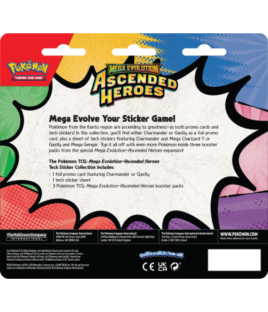 Pokemon TCG: Mega Evolution - Ascended Heroes- Tech Sticker Collection Charmander/Mega Charizard Y