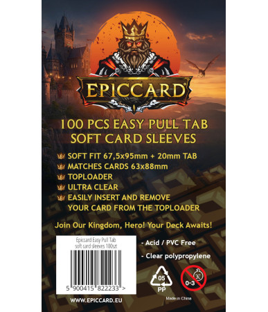 Easy Pull Tab Soft Card Sleeves | EPICCARD
