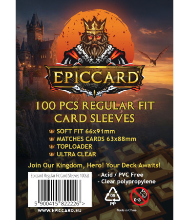 Regular Fit Card Sleeves 66x91mm | EPICCARD