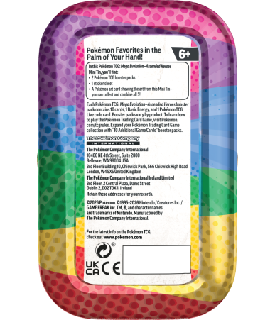 Pokemon TCG: Mega Evolution - Ascended Heroes - Mini Tin - Zorua/Cramorant