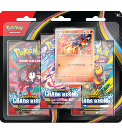 Pokemon TCG: Mega Evolution - Chaos Rising - 3-Pack Blister Charmeleon EN