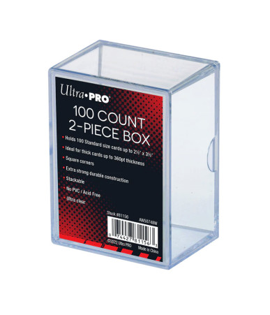 Ultra-Pro: 2-Piece Storage Box for100 Cards - Clear