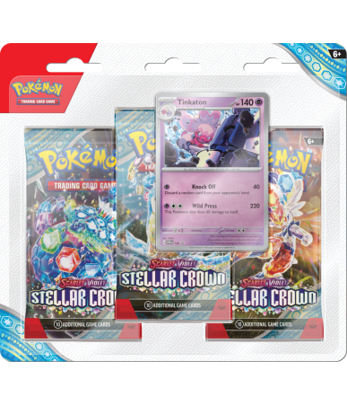 Pokemon TCG: Scarlet & Violet - Stellar Crown 3 Pack Blister Tinkaton