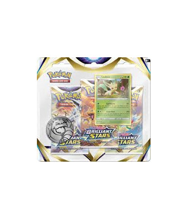Pokemon TCG: Sword&shield Brilliant Stars  3 Pack Blister Leafeon
