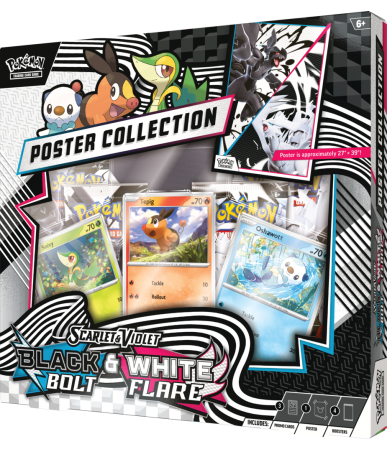 Pokemon TCG: Scarlet & Violet Black Bolt & White Flare Unova Poster Collection