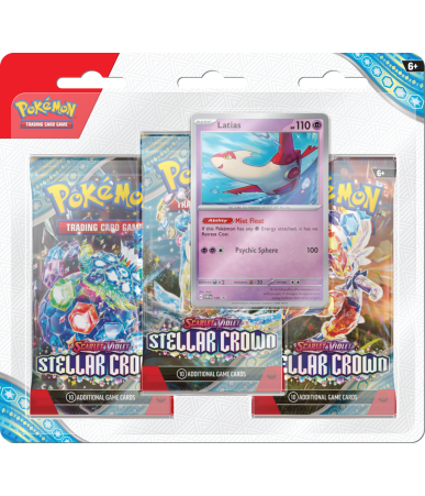 Pokemon TCG: Scarlet & Violet - Stellar Crown 3 Pack Blister Latias